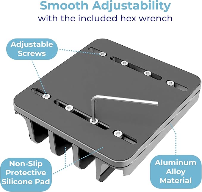 Vertical Laptop Stand Holder 5 Slots, Aluminum Space-Saving Laptop Holder, Adjustable Size Dock Tabletop Desk Organizer 3 Slot + 2 for Apple MacBook/Surface/PC/Tablet/iPad/iPhone (Space Gray)