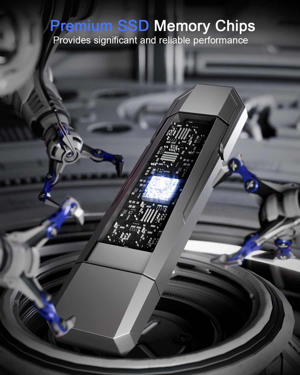 Vansuny 256GB USB Solid State Drive Up to 1000MB/s USB 3.2 Gen 2 Dual SSD USB A + Type C Portable External SSD for Android Phone Tablet Laptop MacBook PC