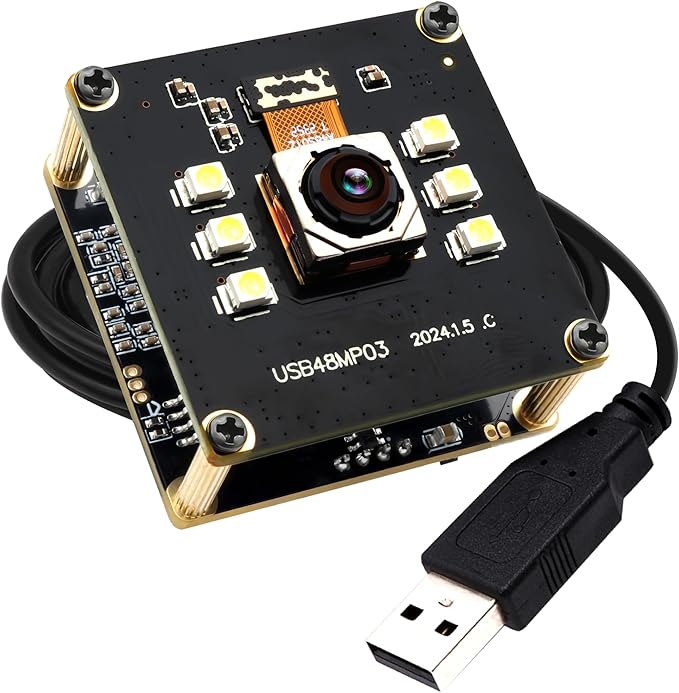 ELP 48MP Autofocus USB Camera with Day & Night Vision - Webcam for Computer & Laser Engraver - Fast Focus - UVC USB2.0