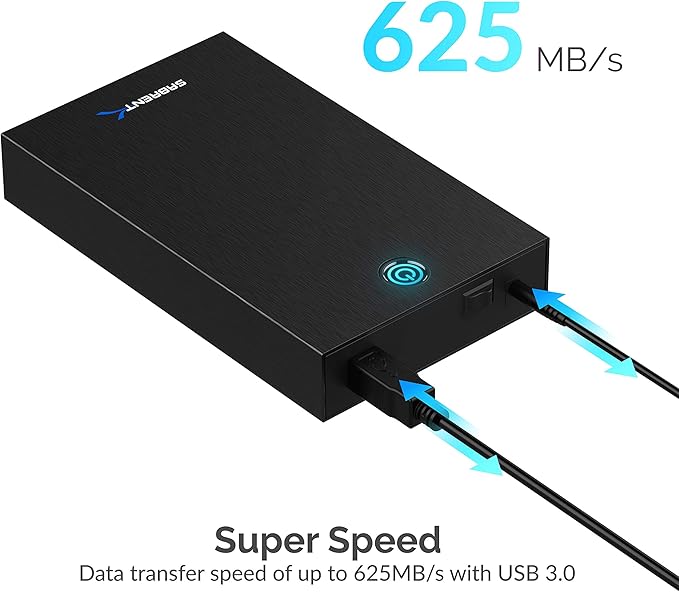 SABRENT USB 3.0 Enclosure for 2.5” & 3.5” SATA HDD/SSD – Tool-Free, UASP, LED Indicator, Plug & Play, Power Adapter & Cable Included – External Hard Drive Case for Windows/macOS/Linux (EC-KSL3)