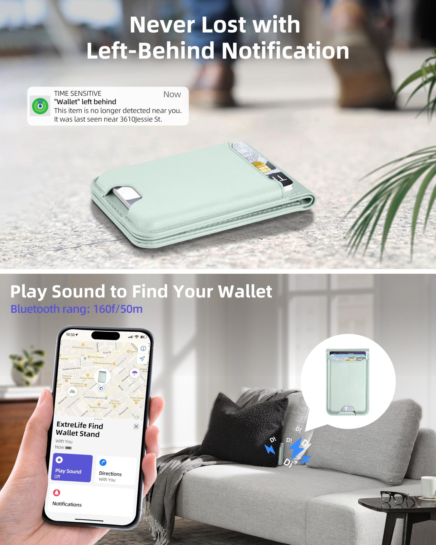 for Magsafe Wallet, Works with Apple Find My, Strongest Magnetic Wallet for iPhone 16/15/14/13/12 Series, for iPhone Walle t with Adjustable Stand, 3 Card Slots, 6 Cards Holder, Vegan Leather, Black