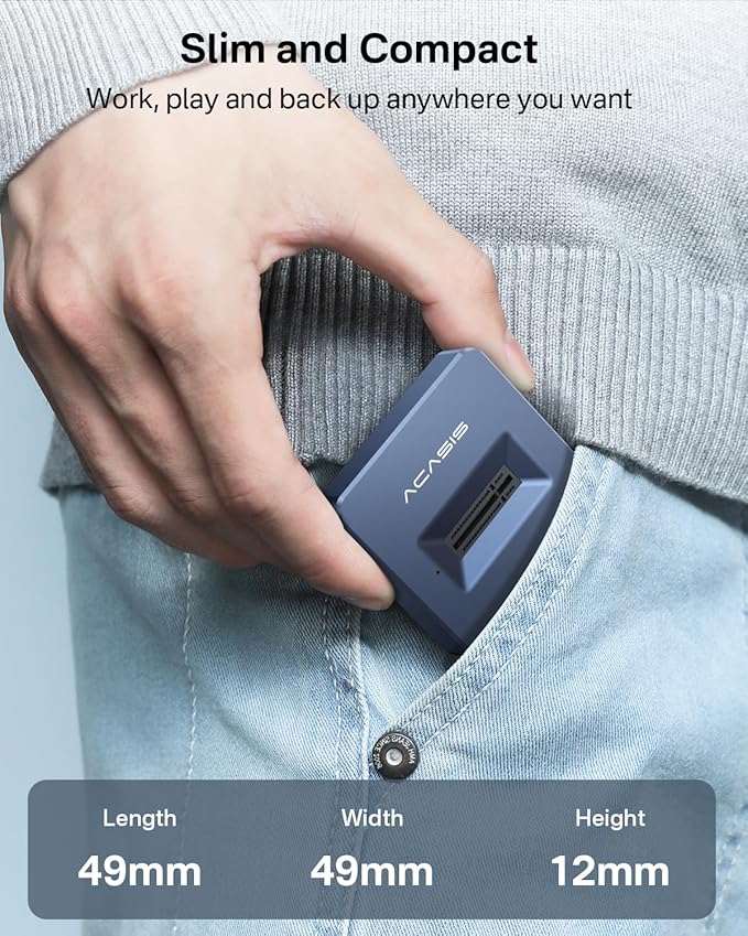 ACASIS M.2 NVMe & SATA to USB C Docking Station, NVME SSD Enclosure Adapter, USB 3.2 Gen 2(10 Gbps), Aluminium Alloy Housing, Support M.2 (M Key) NVMe and (B+M Key) SATA-Based SSD