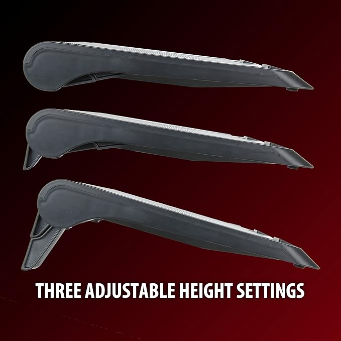 ENHANCE Gaming Laptop Cooling Pad Stand with LED Cooler Fans , Adjustable Height , & Dual USB Port for 17 inch Laptops - 5 Ultra Quiet High Performance Fans 2630 RPM & Built-In Bumpers - Red