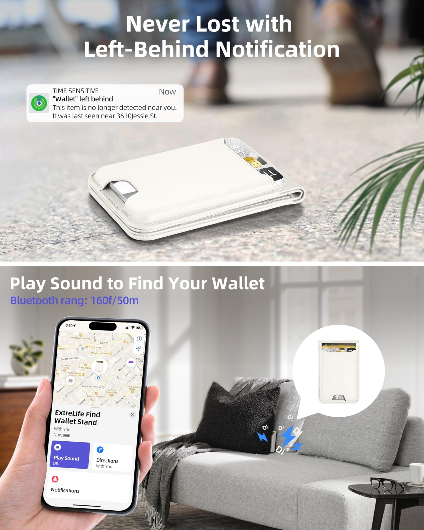 for Magsafe Wallet, Works with Apple Find My, Strongest Magnetic Wallet for iPhone 16/15/14/13/12 Series, for iPhone Walle t with Adjustable Stand, 3 Card Slots, 6 Cards Holder, Vegan Leather, Black