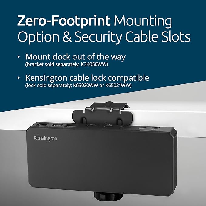 Kensington SD4760P 11-in-1 USB-C Docking Station Triple Monitor DisplayLink Docking Station, 3xHDMI, 100W Charging for Laptop, 6xUSB A, Ethernet, Audio, for Mac and Windows Driver Require K33622NA