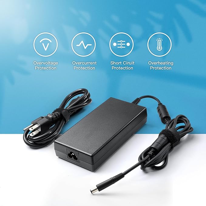 180W AC Charger Fit for Dell Dock WD19 WD22TB4 K20A001 TB16 D6000 D6000S Business Monitor Dock WD15 K17A001 Docking Station WD19 WD19S WD19TBS WD19TB K20A Dell Docking Station Power Supply