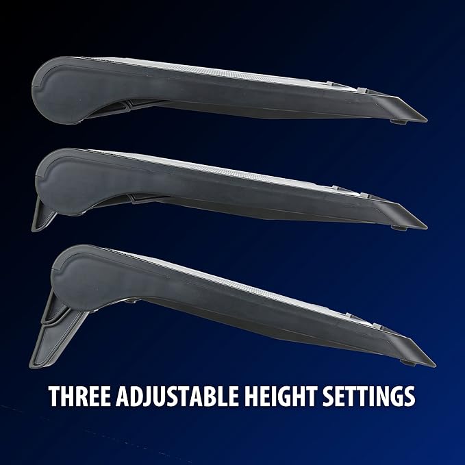 ENHANCE Gaming Laptop Cooling Pad Stand with LED Cooler Fans , Adjustable Height , & Dual USB Port for 17 inch Laptops - 5 Ultra Quiet High Performance Fans 2630 RPM & Built-In Bumpers - Blue