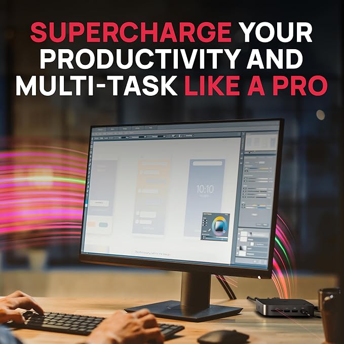 Brydge Stone CORE Powered Charging Docking Station – 10 Ports, 100W PD, Dual Monitor Docking Station, 4K60Hz, 8K HDMI, SD 4.0, USB-A & USB-C, Ethernet – Windows & MacOS Compatible Laptop