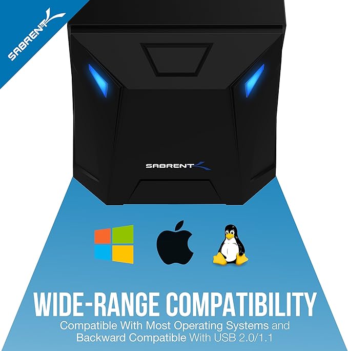 SABRENT USB 3.0 to SATA External Hard Drive Docking Station for 2.5" or 3.5"' HDD, SSD [Support UASP] (EC-UBLB)