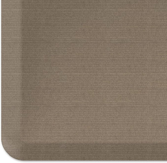 GelPro Ergo-Foam Cushioned Anti-Fatigue Standing Kitchen Floor Mat, Padded Stain-Resistant, Waterproof, Non-Slip Comfort Padded Desk/Office Mat - 20" x 72", Grasscloth Pecan