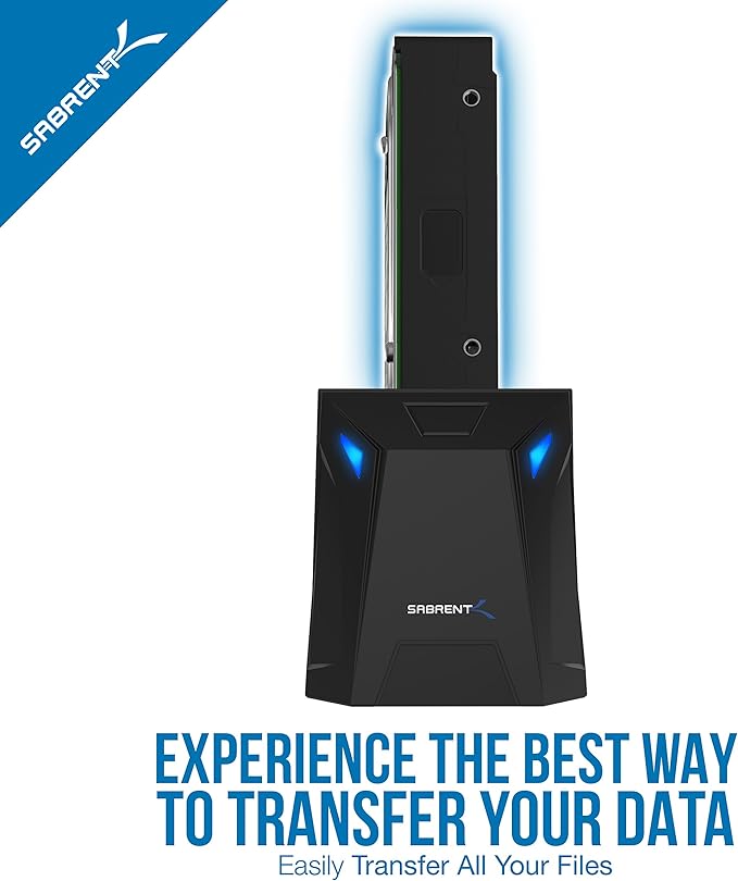 SABRENT USB 3.0 to SATA External Hard Drive Docking Station for 2.5" or 3.5"' HDD, SSD [Support UASP] (EC-UBLB)