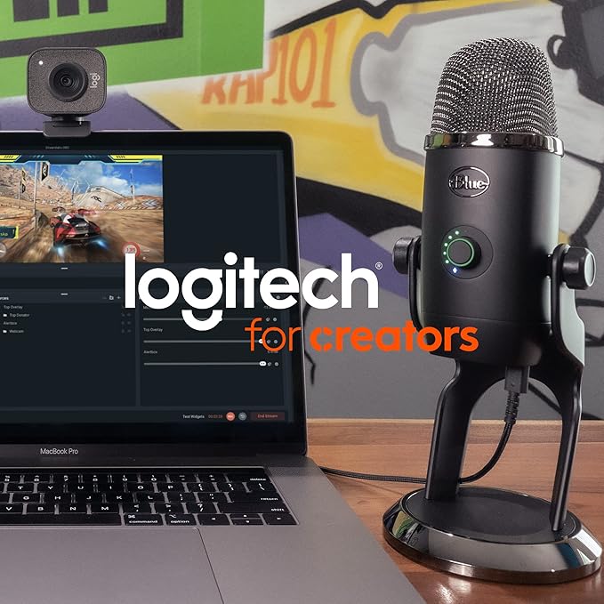 Logitech Creators Blue Yeti USB Microphone for Gaming, Streaming, Podcast, YouTube, Discord, PC, Studio Sound, Plug & Play-Midnight Blue