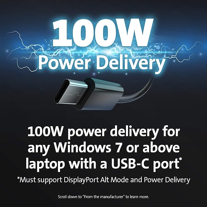 Kensington SD4850P USB-C Docking Station for Dell, HP, Lenovo, Surface, PixelBook, Pixel Slate- Dual 4K Video, 100W PD (K34115NA)