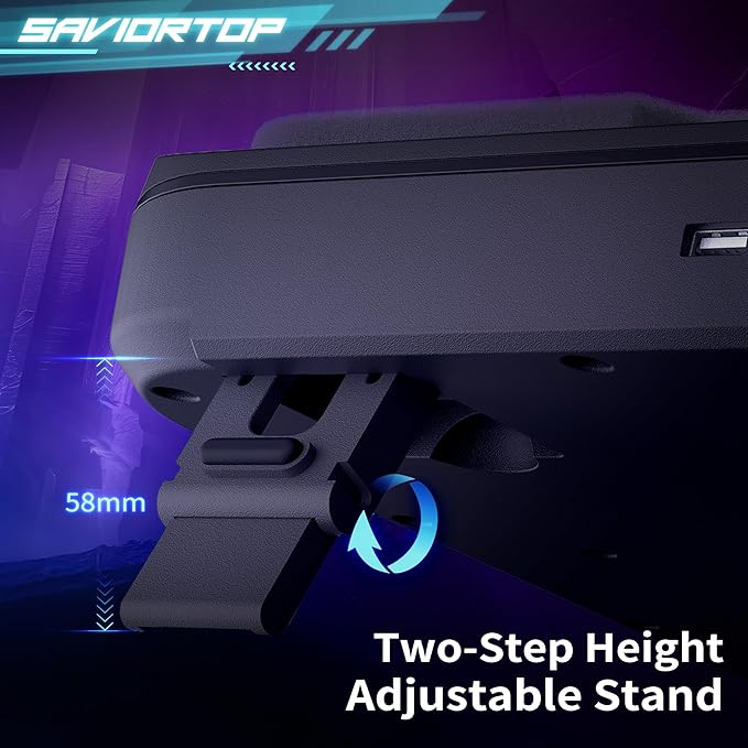 Brook Saviortop Gaming Laptop Cooler, IC Core Cooling Pad with Advanced Turbo Fan, Fast Cooling for Laptops 10-19in, Adjustable Speed, Touch Control, USB-C & USB-A Ports, Compact & Portable Design