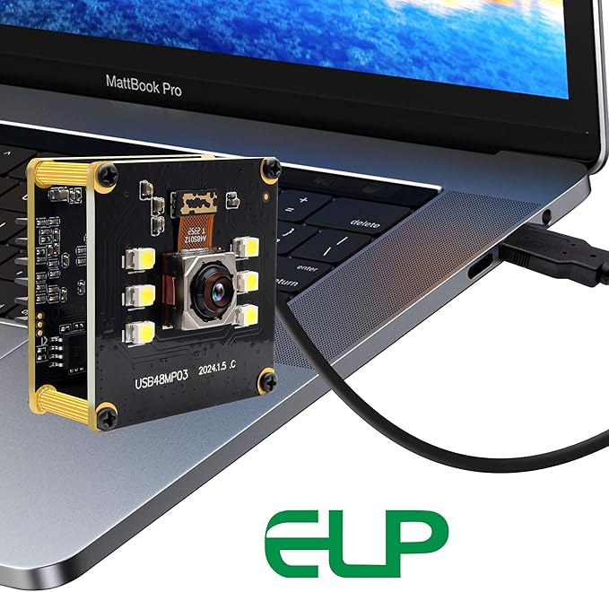ELP 48MP Autofocus USB Camera with Day & Night Vision - Webcam for Computer & Laser Engraver - Fast Focus - UVC USB2.0