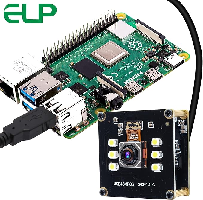 ELP 48MP Autofocus USB Camera with Day & Night Vision - Webcam for Computer & Laser Engraver - Fast Focus - UVC USB2.0