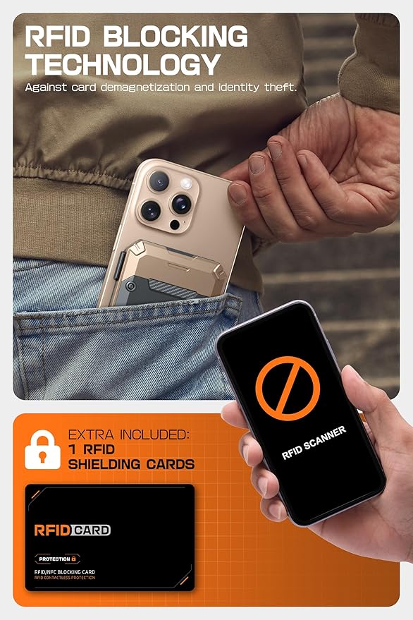 SUPCASE for MagSafe Wallet with Stand, Magnetic Wallet for Men, [Hold 5 Cards] [Adjustable Stand] [RFID Blocking] Phone Stand Credit Card Holder Tripod for iPhone 16/15/14/13/12 Series, Desert