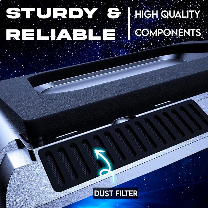 KLIM Everest Laptop Cooling Pad | Powerful 4300 RPM Turbo Fans | Sealed Foam for Maximum Cooling | Protect Your Gaming Laptop from Overheating | Fits 14” to 17.3” Laptops | RGB Lights