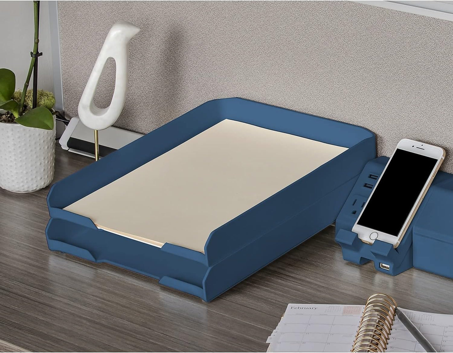Bostitch Office Konnect Letter Tray, Fits 9.75" x 12" Sized Documents, Blue