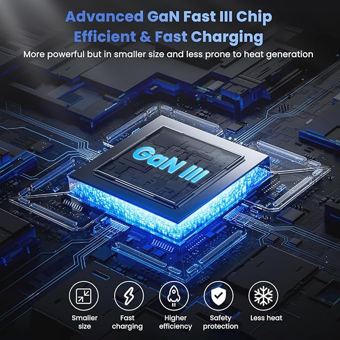 200W USB C Charger Block, 8-in-1 GaN III USB C Charger Fast Charging Station Hub, PD 65W Laptop Adapter for MacBook Pro/Air/Dell XPS/iPhone 16/15/14/iPad/Galaxy S24 etc