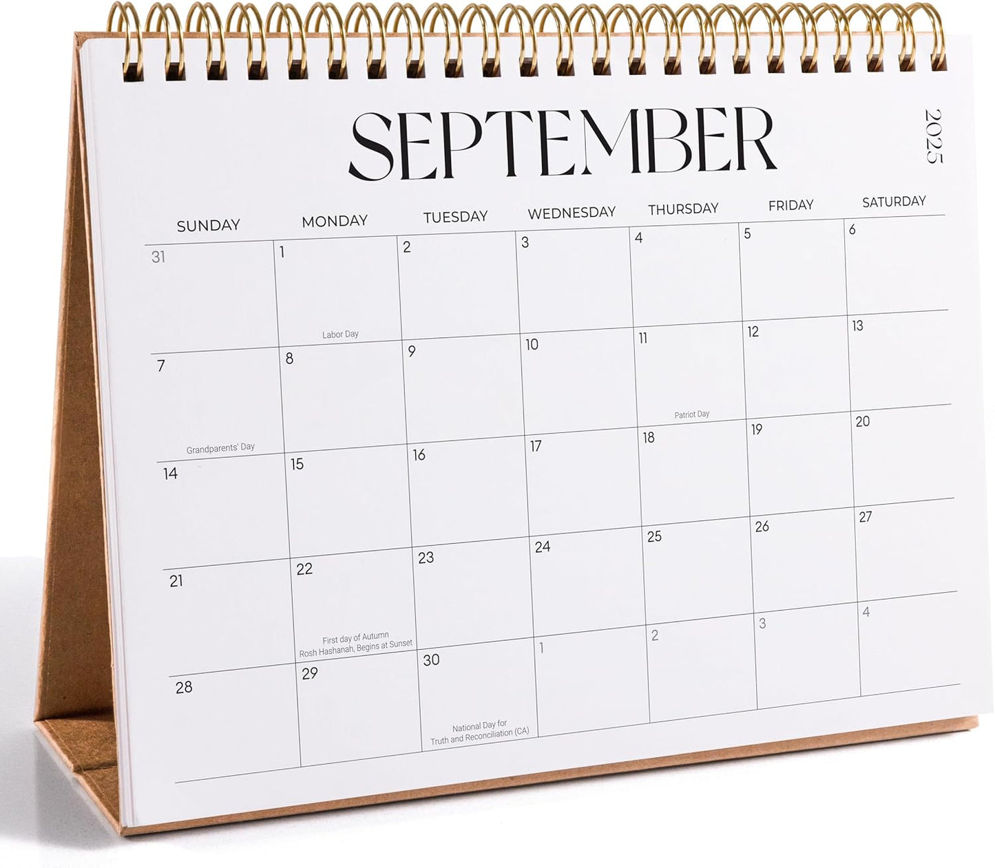 Small Desk Calendar 2025-2026, Jokotha Standing Flip Calendar, September 2025 to December 2026, 16 Month Desktop Calendar with Stickers & Minimalist Design, 8"x6"