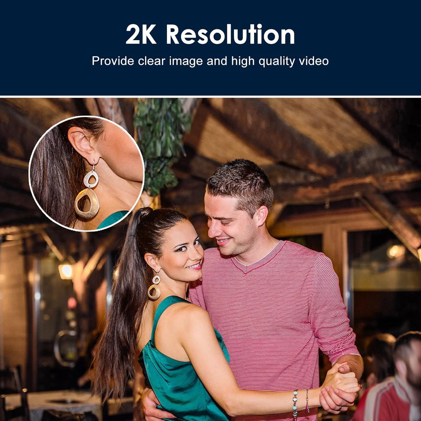 Angetube Webcam, 2K Streaming Webcam with Ring Light, HDR Laptop Camera with Remote, Dual Stereo Microphone and Privacy Cover, Auto Focus 5X Zoom in, Computer Camera for Zoom/Skype/Teams/Webex