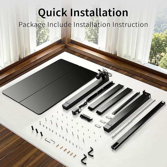 BIZUM 40x24 Inch Electric Standing Desk with Memory Presets, Quiet Motor Height Adjustable Stand Up Desk for Home Office & Gaming, Ergonomic Sit Stand Workstation，Black