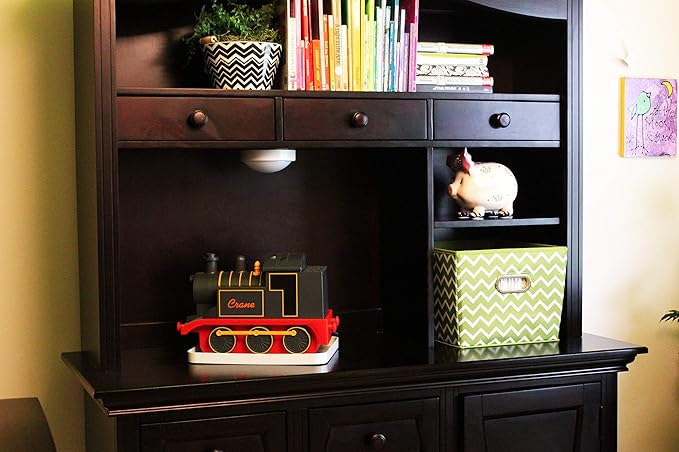 Crane Cool Mist Ultrasonic Baby Humidifier for Nursery and Kids Room, Auto Shut Off 1 Gallon, Optional Filter, Playful Design, Train