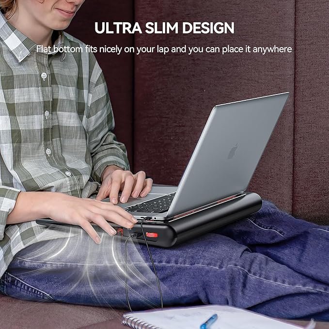 TECKNET Laptop Cooling Pad, 12"-15.6" Laptop Cooler, Gaming Laptop Cooling Stand, Wind Speed Adjustable, 2 USB Powered Laptop Fan Cooling Pad for Laptop Within 16 Inch (Red)