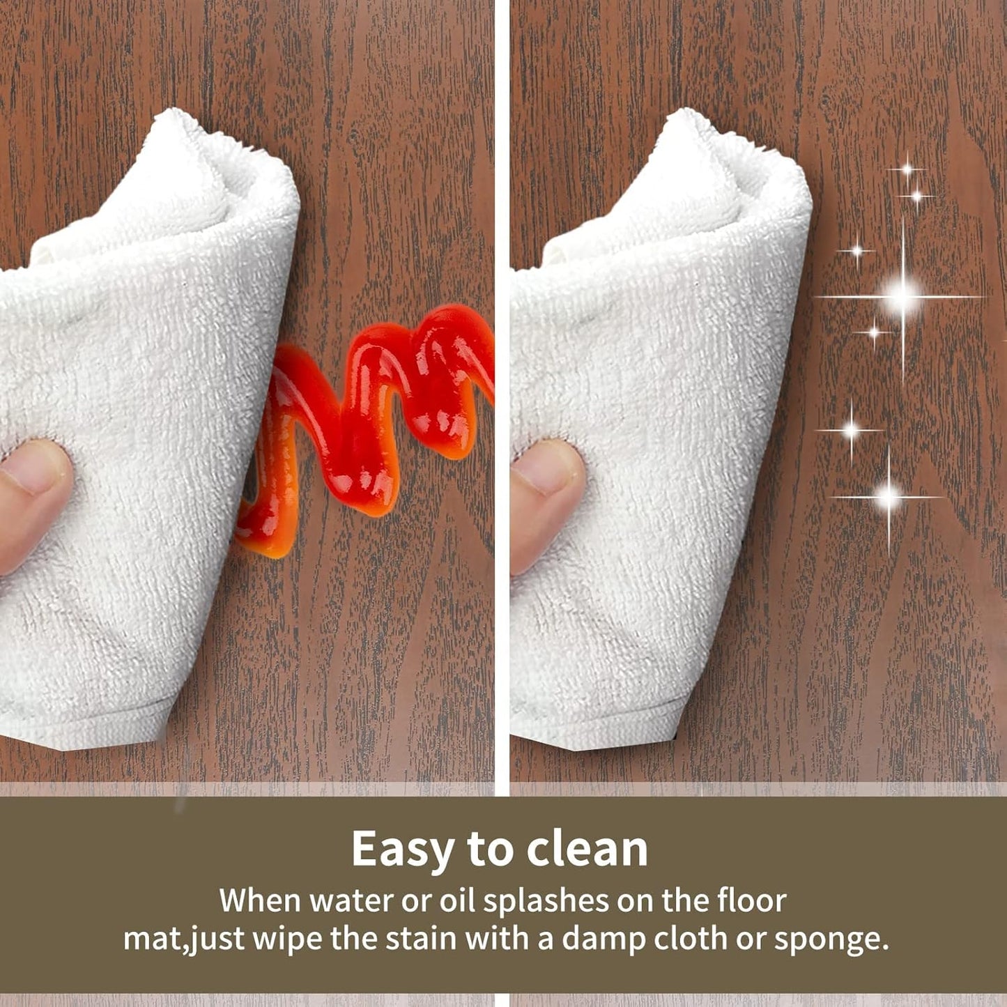 3/4'' Extra Support Anti Fatigue Comfort Mat for Standing Desks, Waterproof Kitchen Floor Mat, Non-Slip Standing Kitchen Mat for Offices, Home, Garages (Caramel Wood Grain, 20''x39'')