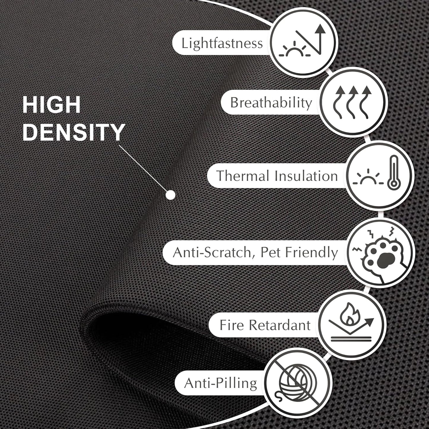 DECOLAB Desk Divider, Movable Desk Panel Privacy Partition for Home Office, Student, Classroom, Study, Free Standing, Scratch Resistance, 48"x18", Midnight