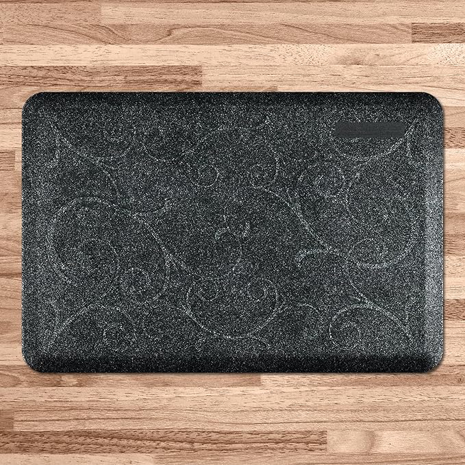 WellnessMats Bella Collection Anti-Fatigue Floor Mat, Polyurethane – Ergonomic Support Pad for Home, Kitchen, Garage, Office Standing Desk – Water Resistant - Made in USA