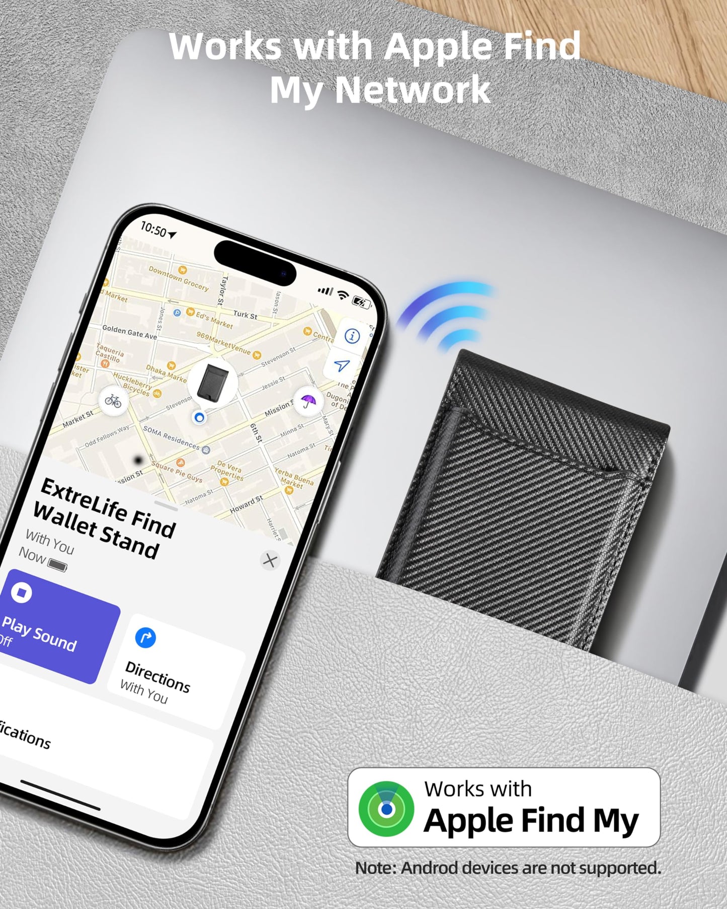 for Magsafe Wallet, Works with Apple Find My, Strongest Magnetic Wallet for iPhone 16/15/14/13/12 Series, for iPhone Walle t with Adjustable Stand, 3 Card Slots, 6 Cards Holder, Vegan Leather, Black