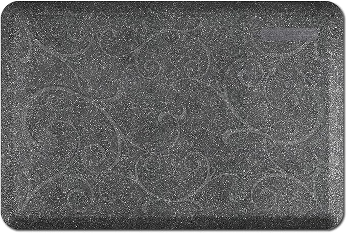 WellnessMats Bella Collection Anti-Fatigue Floor Mat, Polyurethane – Ergonomic Support Pad for Home, Kitchen, Garage, Office Standing Desk – Water Resistant - Made in USA