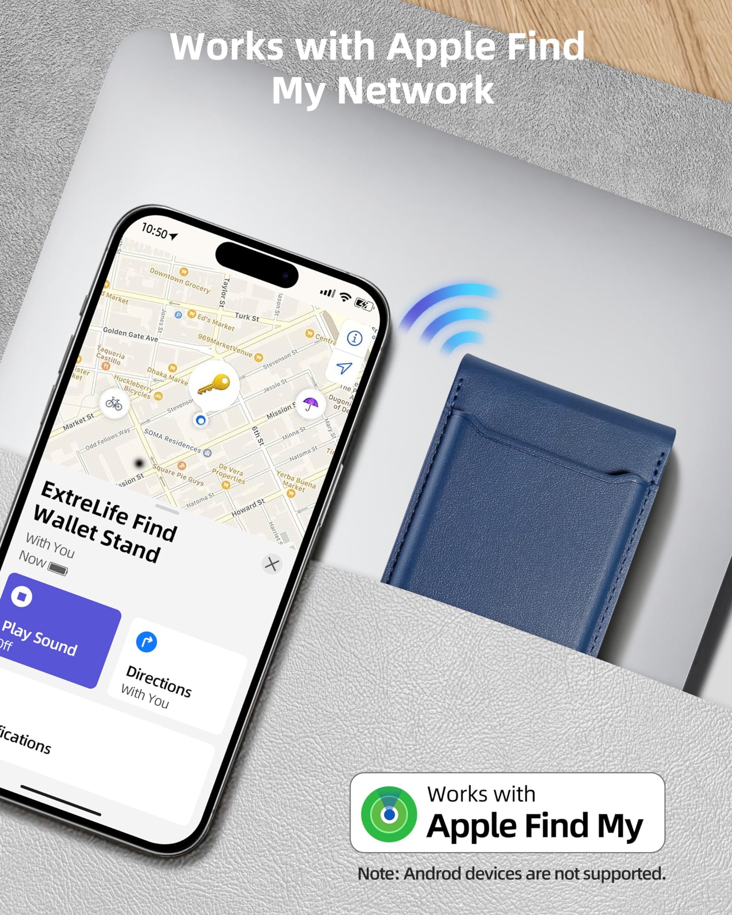 for Magsafe Wallet, Works with Apple Find My, Strongest Magnetic Wallet for iPhone 16/15/14/13/12 Series, for iPhone Walle t with Adjustable Stand, 3 Card Slots, 6 Cards Holder, Vegan Leather, Black