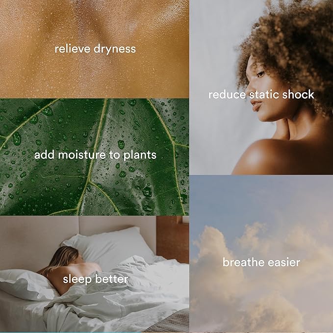 Homedics Ultrasonic Humidifier, Bedrooms and Home Offices, 0.97-Gallon Tank, 45-Hour Runtime, Visible Ultra-Quiet Cool Mist, Aromatherapy, Demineralization Cartridge, Night-Light, Auto-Off, White