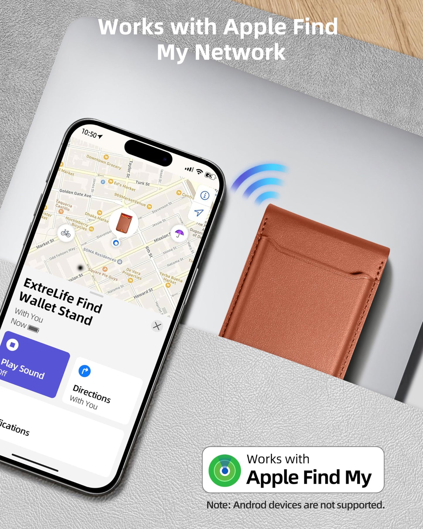 for Magsafe Wallet, Works with Apple Find My, Strongest Magnetic Wallet for iPhone 16/15/14/13/12 Series, for iPhone Walle t with Adjustable Stand, 3 Card Slots, 6 Cards Holder, Vegan Leather, Black