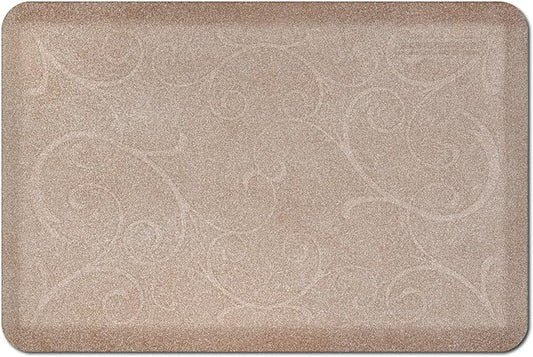 WellnessMats Bella Collection Anti-Fatigue Floor Mat, Polyurethane – Ergonomic Support Pad for Home, Kitchen, Garage, Office Standing Desk – Water Resistant - Made in USA