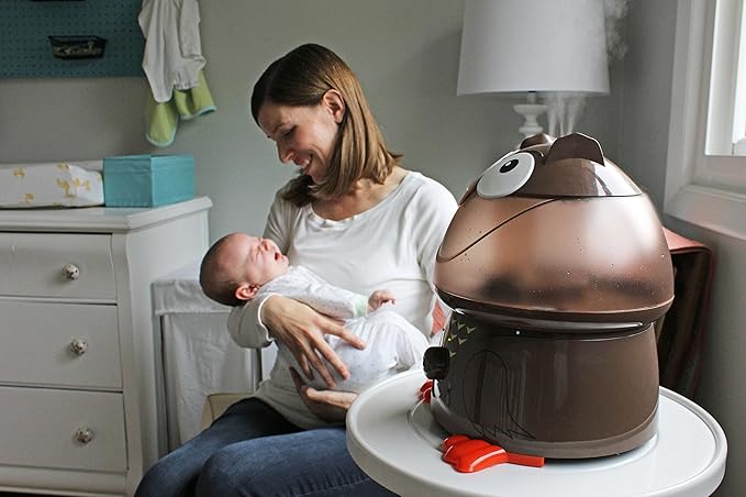 Crane Animal Humidifier for Bedroom, Ultrasonic Cool Mist for Baby Nursery, Adjustable Settings, Auto Shut-Off, Owl