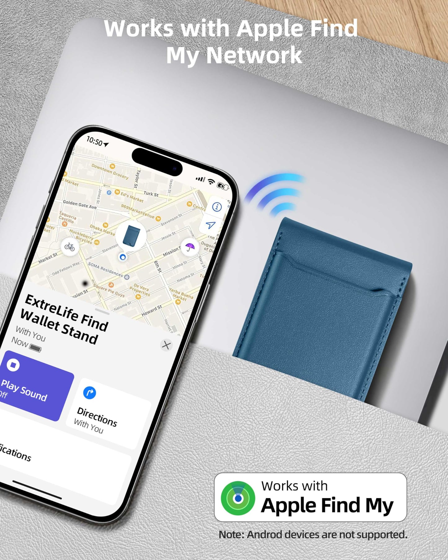 for Magsafe Wallet, Works with Apple Find My, Strongest Magnetic Wallet for iPhone 16/15/14/13/12 Series, for iPhone Walle t with Adjustable Stand, 3 Card Slots, 6 Cards Holder, Vegan Leather, Black