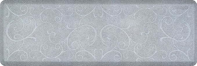 WellnessMats Bella Collection Anti-Fatigue Floor Mat, Polyurethane – Ergonomic Support Pad for Home, Kitchen, Garage, Office Standing Desk – Water Resistant - Made in USA